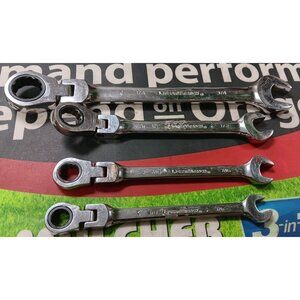 Lot Of 4 Gear Wrench Ratcheting Wrenches AS IS